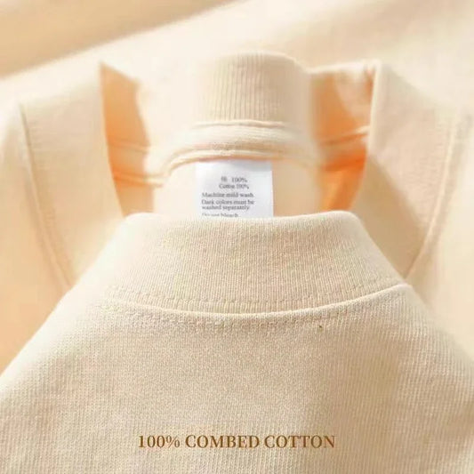 Elevate Your Style with Our Premium Heavyweight Cotton Half Sleeve T-Shirt for Men - Perfect for Spring and Summer!